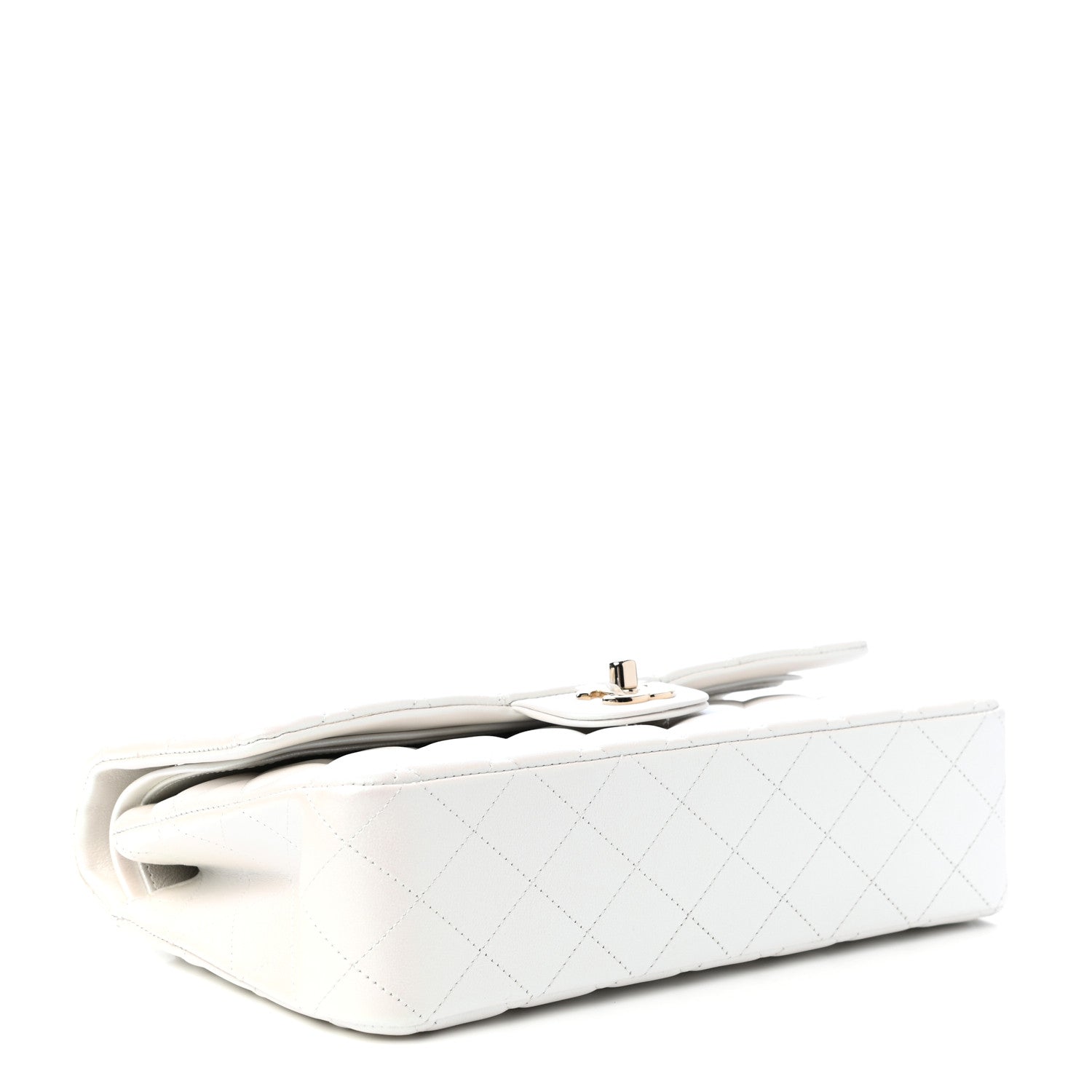 Chanel Iridescent Calfskin Quilted Medium Double Flap White 4 of 11