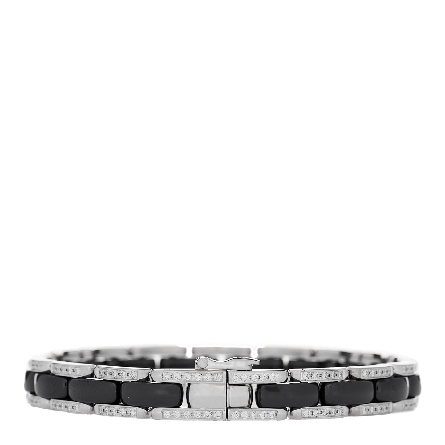 18K White Gold Diamond Ceramic Ultra Bracelet Black