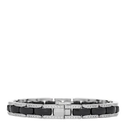 Chanel 18K White Gold Diamond Ceramic Ultra Bracelet Black 1 of 4