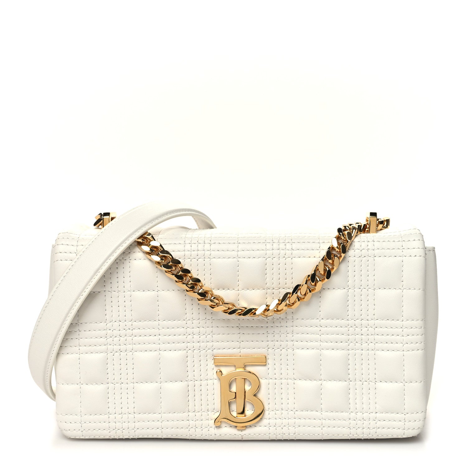 Burberry Lambskin Quilted Small Lola Bag White 3 of 11