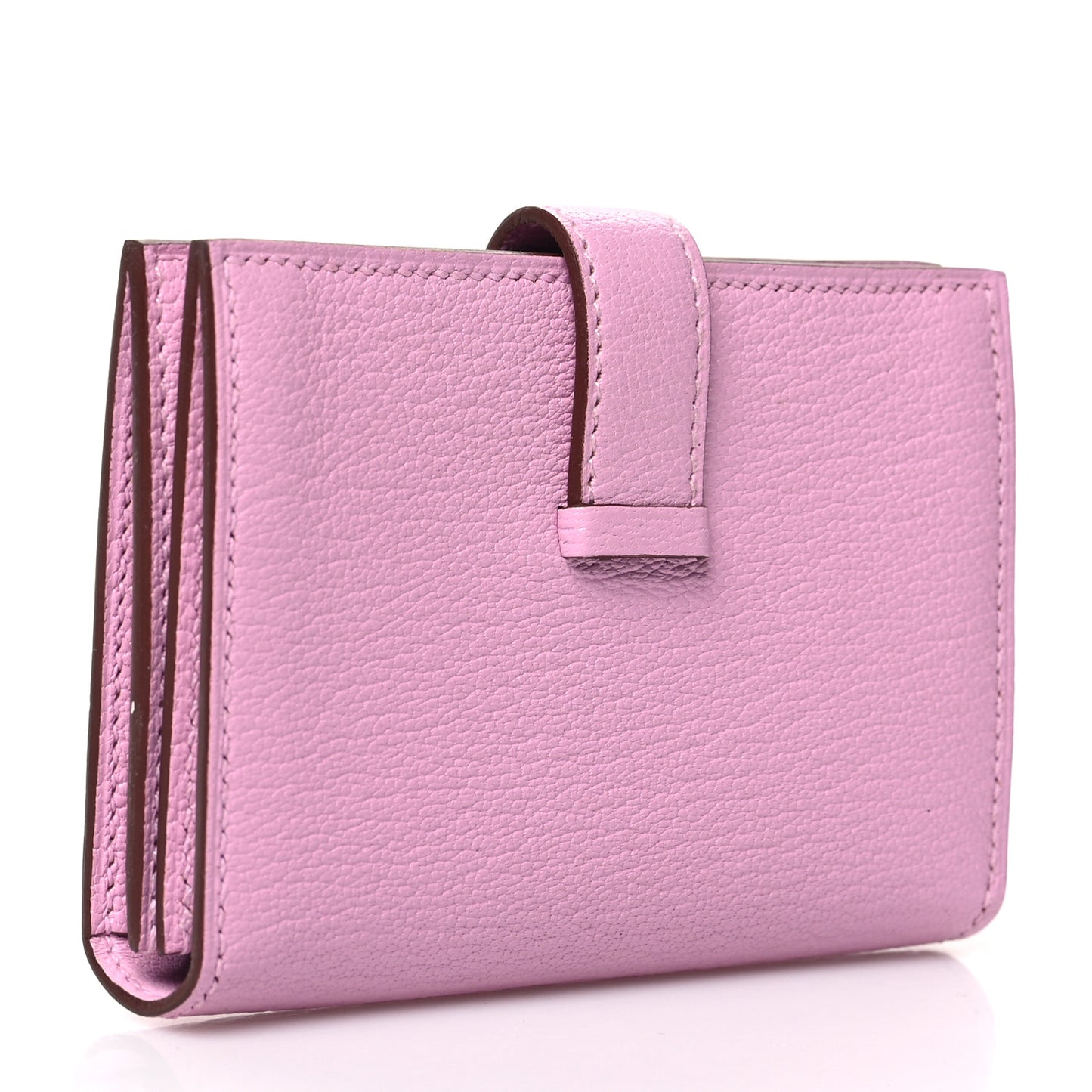 Chevre Mysore Bearn Card Holder Wallet Mauve Sylvestre