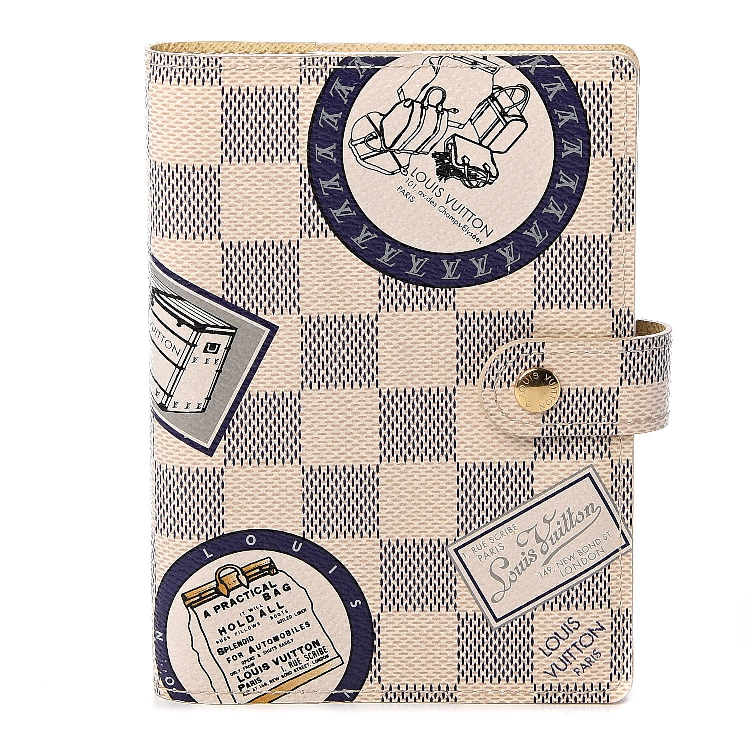 Louis Vuitton Damier Azur Patch Small Ring Agenda Cover 1 of 8
