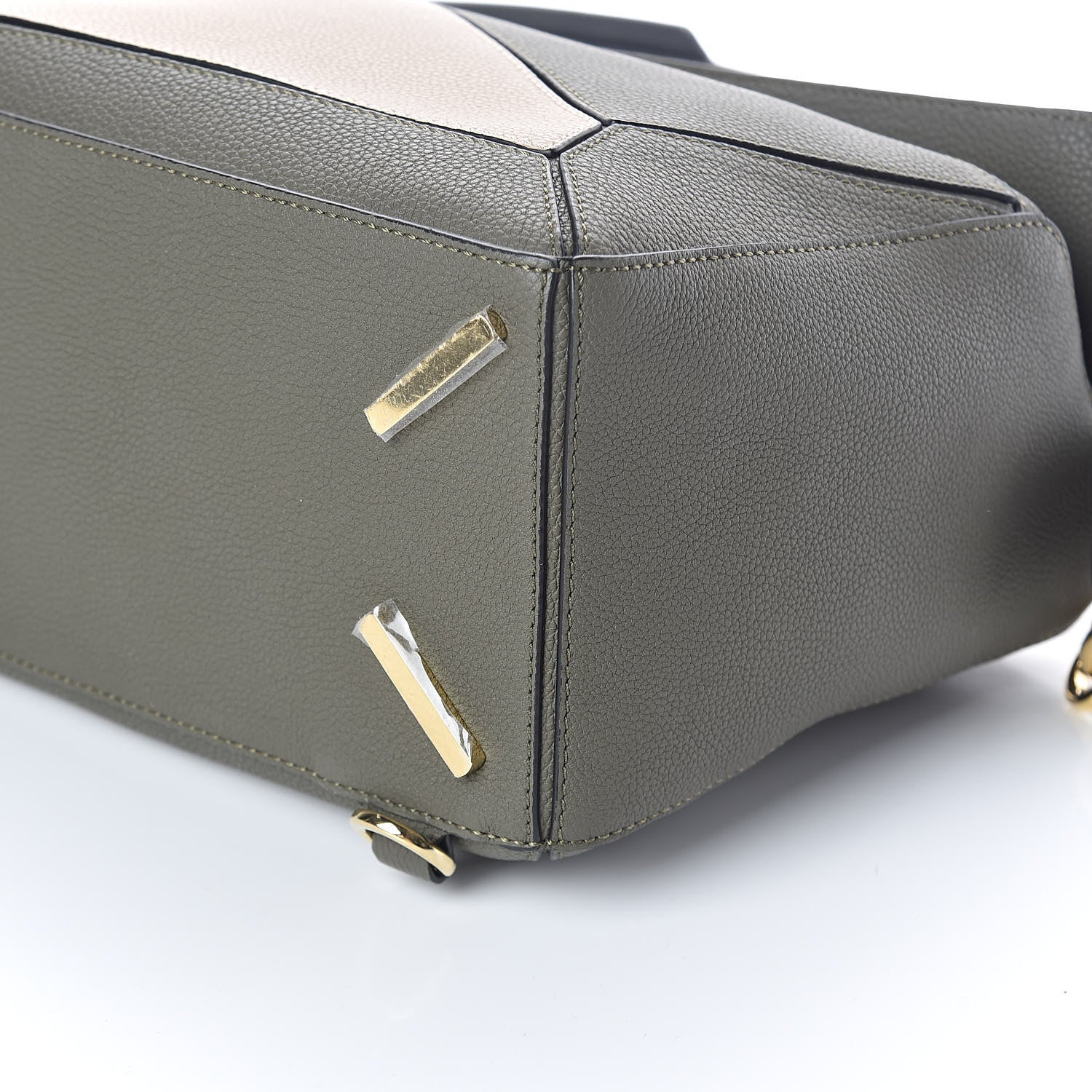 Loewe Grained Calfskin Medium Puzzle Bag Oat Khaki Green 9 of 9