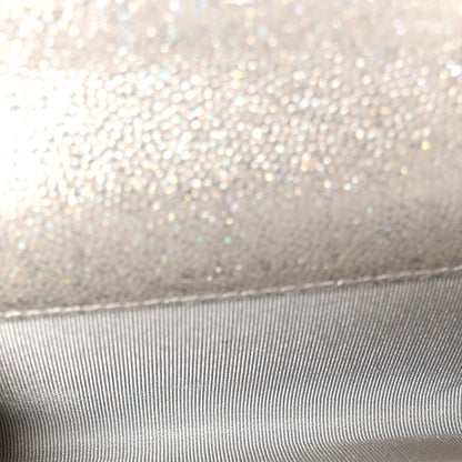 Chanel Glittered Metallic Caviar Quilted Flap Card Holder Wallet Silver 5 of 9