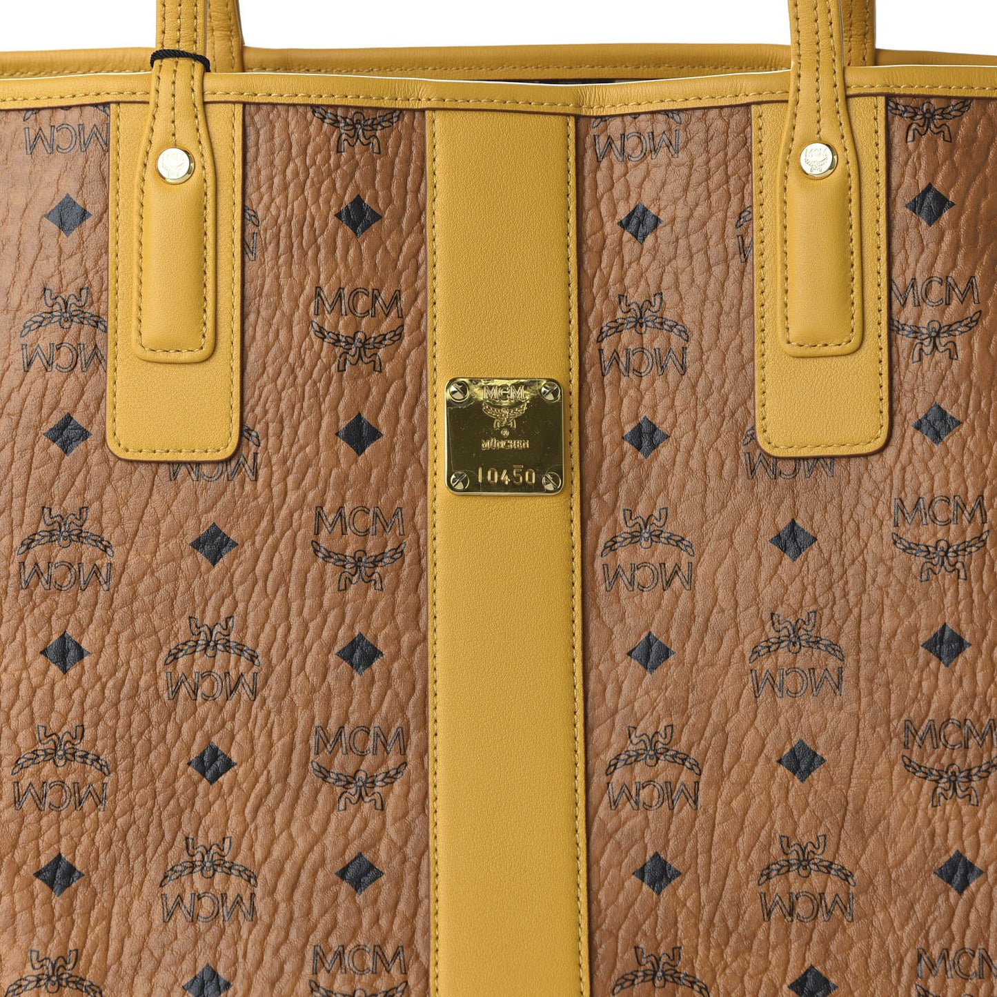 Visetos Medium Liz Reversible Shopper Tote Cognac Yellow