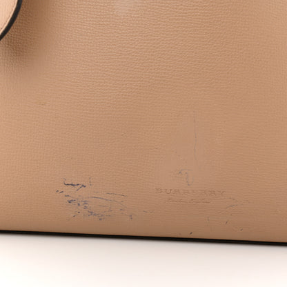 Burberry Grainy Calfskin Haymarket Check Medium Reversible Tote Camel 24 of 27