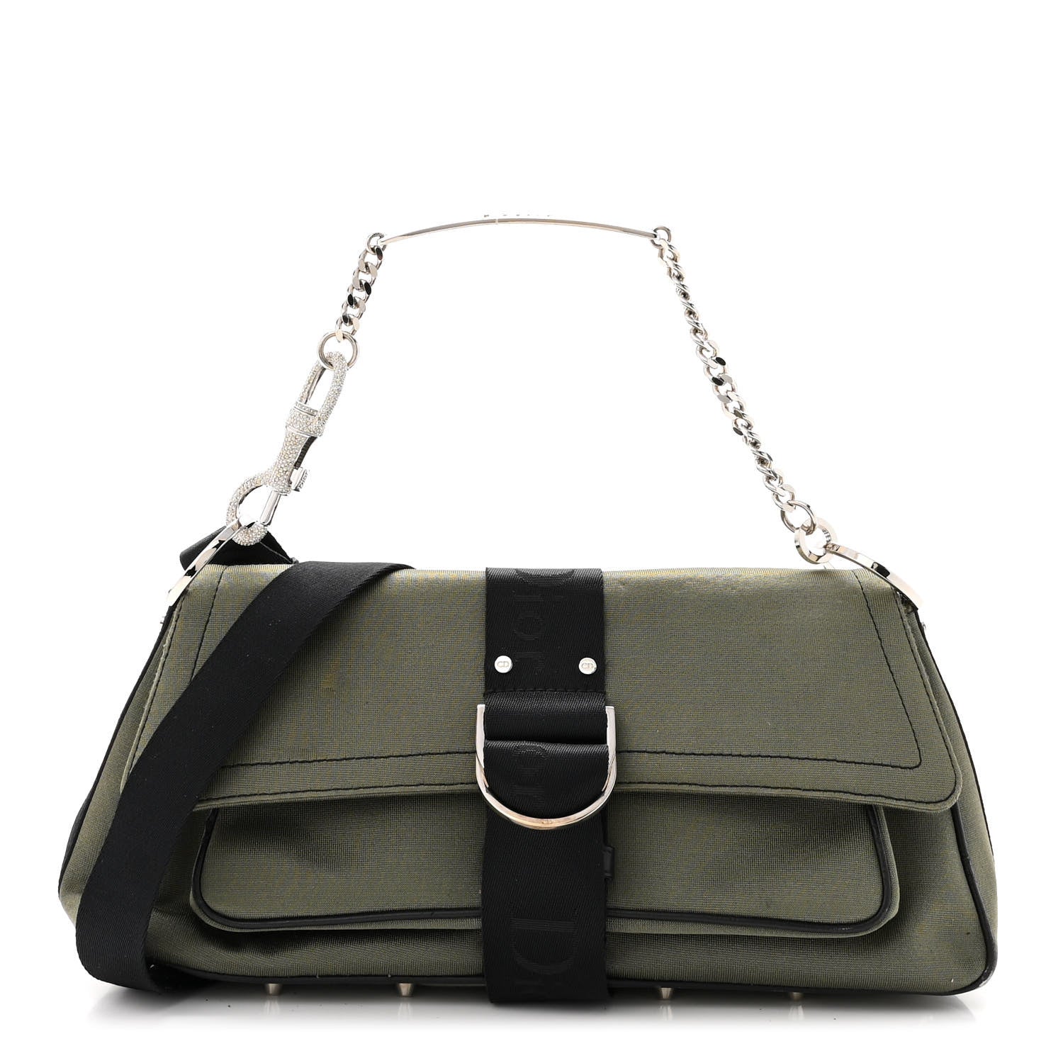 Christian Dior Coated Canvas Crystal Hardcore Bag Kaki 1 of 12