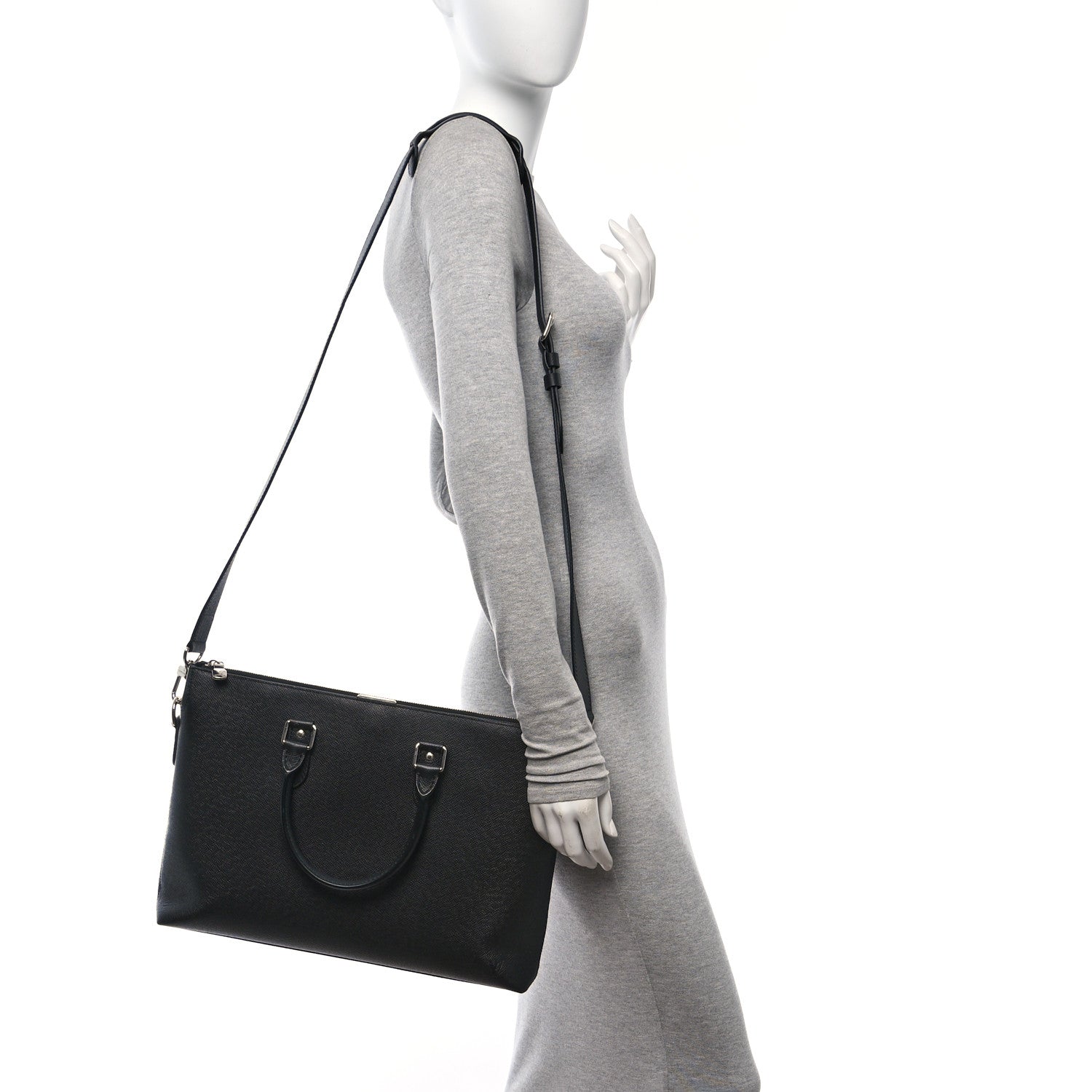 Louis Vuitton Taiga Anton Soft Briefcase Black 2 of 18