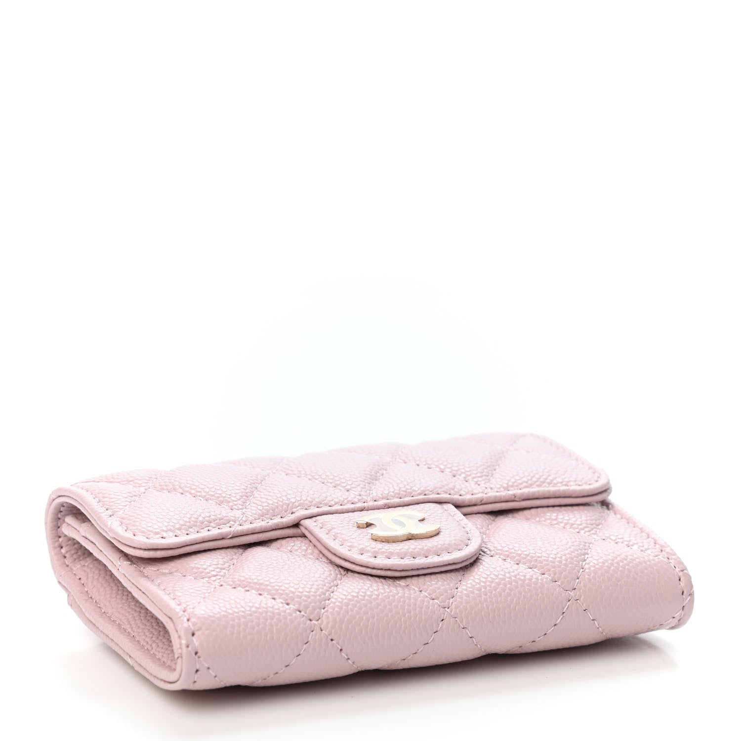 Chanel Caviar Quilted Flap Card Holder Wallet Light Pink 3 of 4