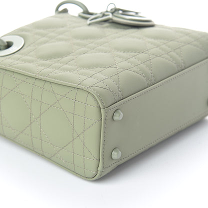 Christian Dior Ultra Matte Calfskin Cannage Mini Lady Dior Green 7 of 9