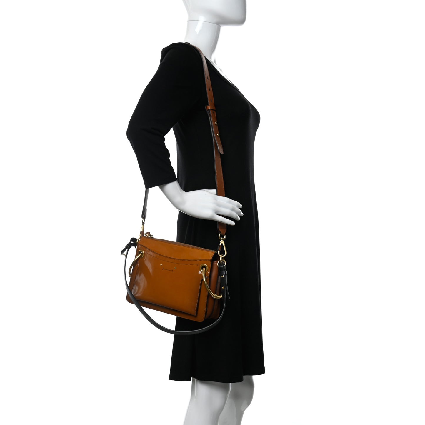Patent Small Roy Bag Caramel