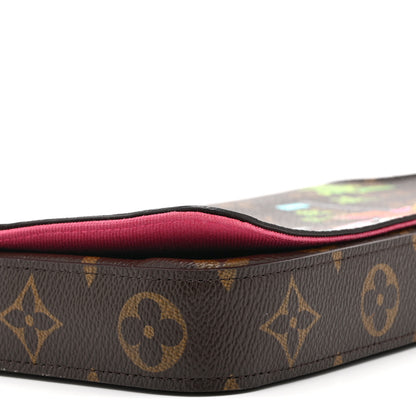 Louis Vuitton Monogram 2021 Christmas Animation Hollywood Pochette Felicie Chain Wallet Fuchsia 9 of 10