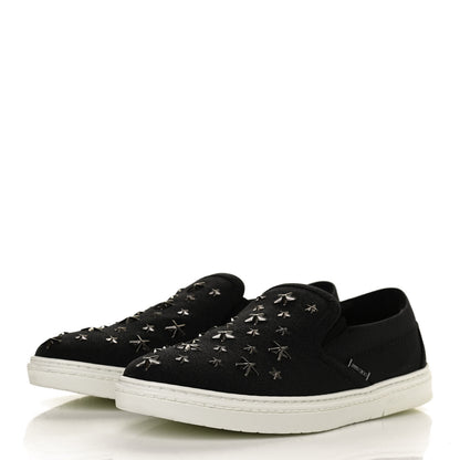 Jimmy Choo Fine Glitter Suede Mens Grove Sneakers 40.5 Black 3 of 10