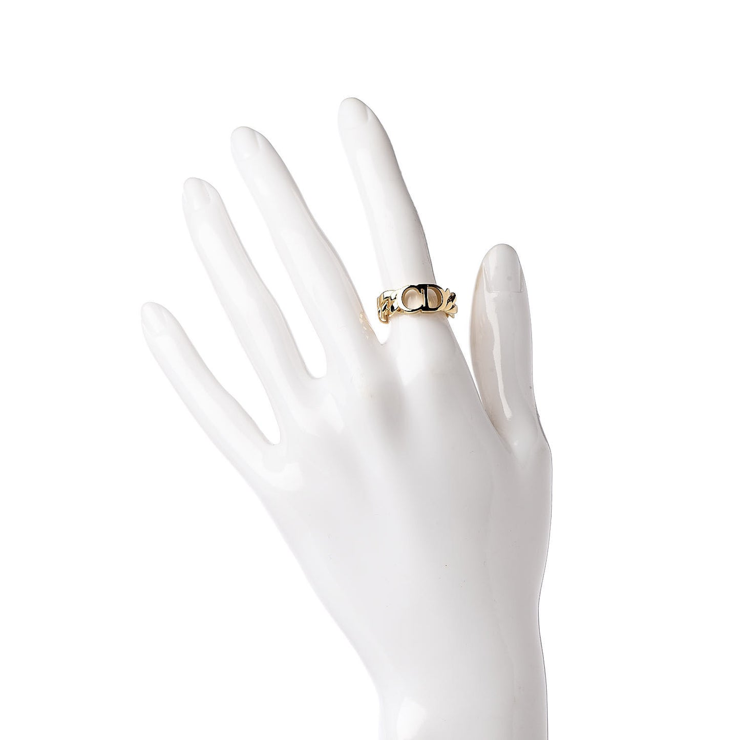 Metal Danseuse Etoile Chain Ring S Gold