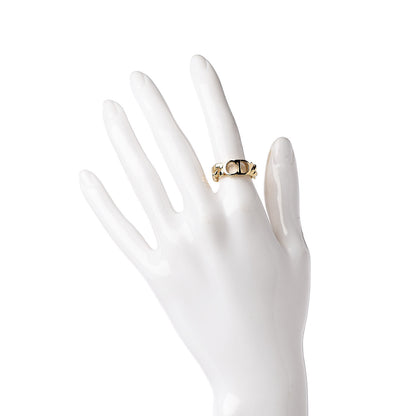 Christian Dior Metal Danseuse Etoile Chain Ring S Gold 2 of 5