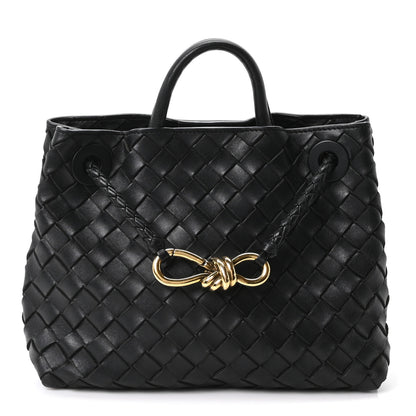 Bottega Veneta Nappa Intrecciato Small Andiamo Shoulder Bag Black 1 of 9