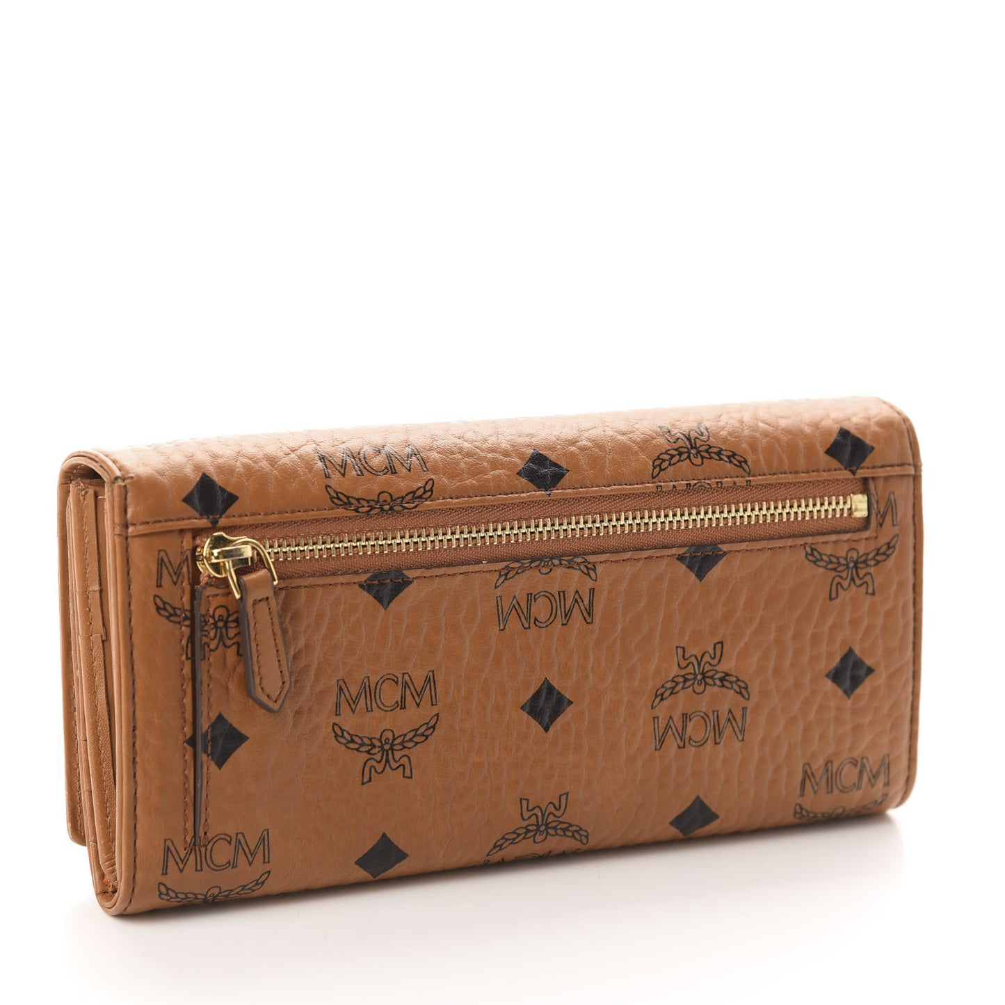 Visetos Heritage Large Trifold Flap Wallet Cognac