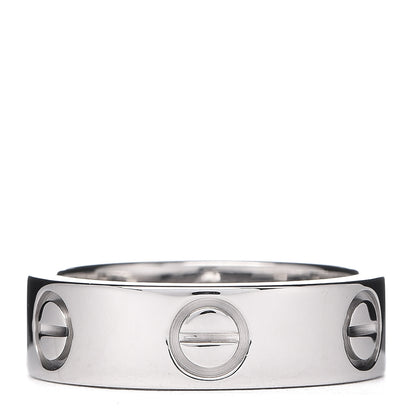 Cartier 18K White Gold 5.5mm LOVE Ring 50 5.25 1 of 4