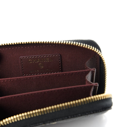 Chanel Caviar Quilted Zip Coin Purse Black 8 of 10