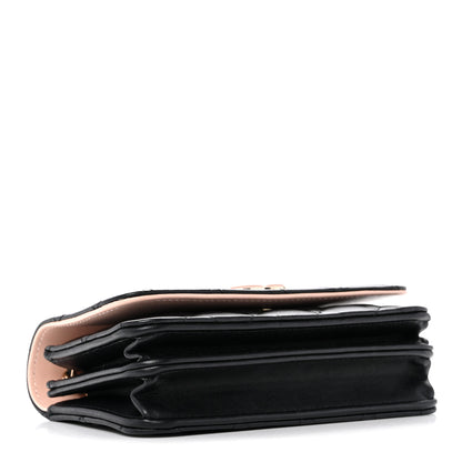 Chanel Lambskin Quilted Mini Wallet on Chain WOC Black Pink 4 of 13