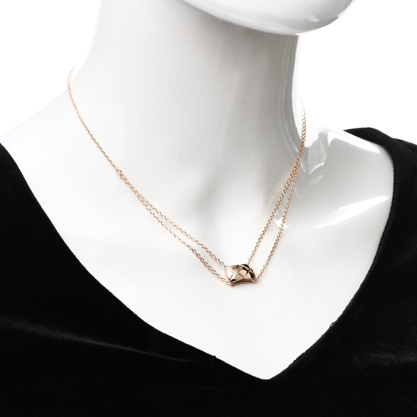 18K Beige Gold Coco Crush Pendant Necklace
