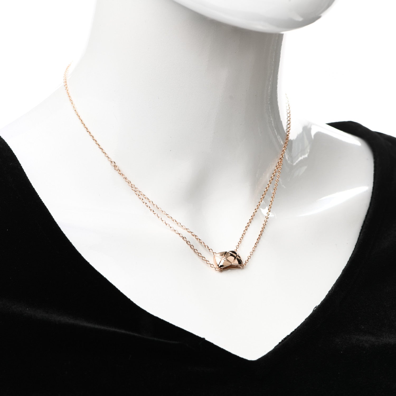 Chanel 18K Beige Gold Coco Crush Pendant Necklace 2 of 5