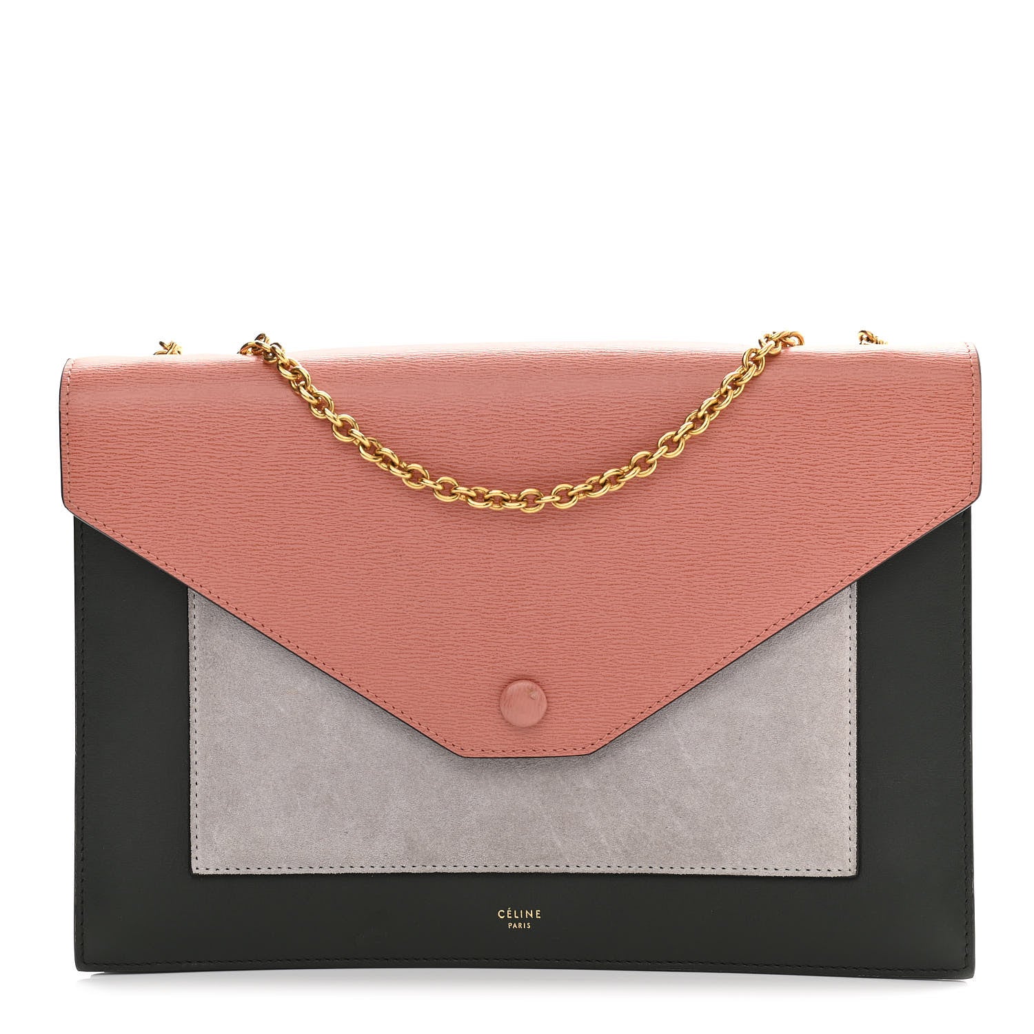 Celine Calfskin Clutch on a Chain Multicolor 1 of 11
