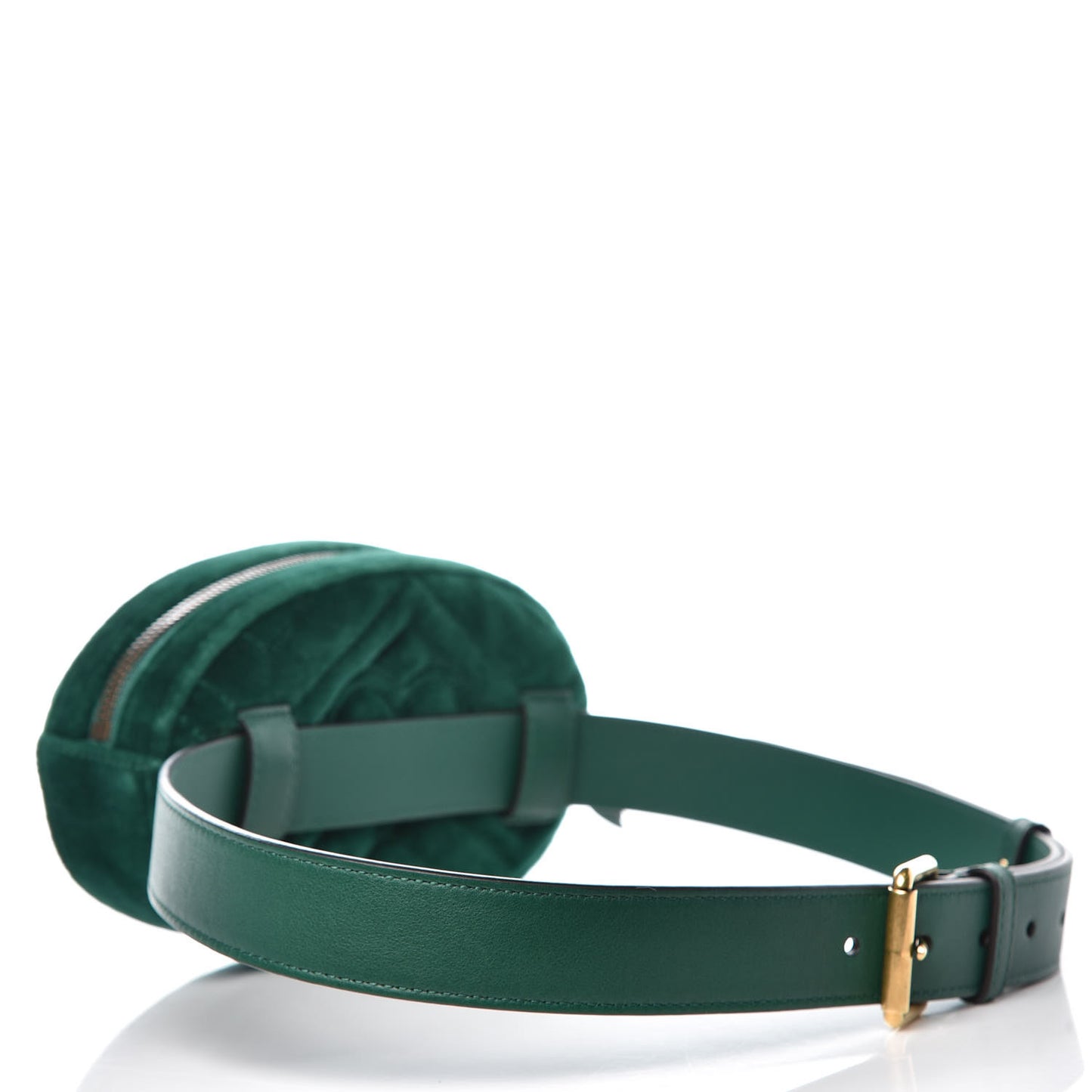 Velvet Matelasse GG Marmont Belt Bag 85 34 Green