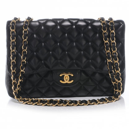 Chanel Lambskin Jumbo Single Flap Black 1 of 8