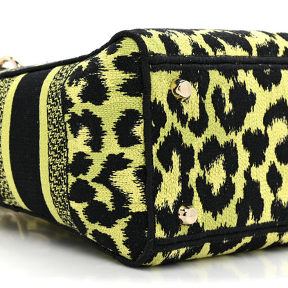 Christian Dior Canvas Mizza Embroidered Medium Lady D-Lite Lime Pop 8 of 8