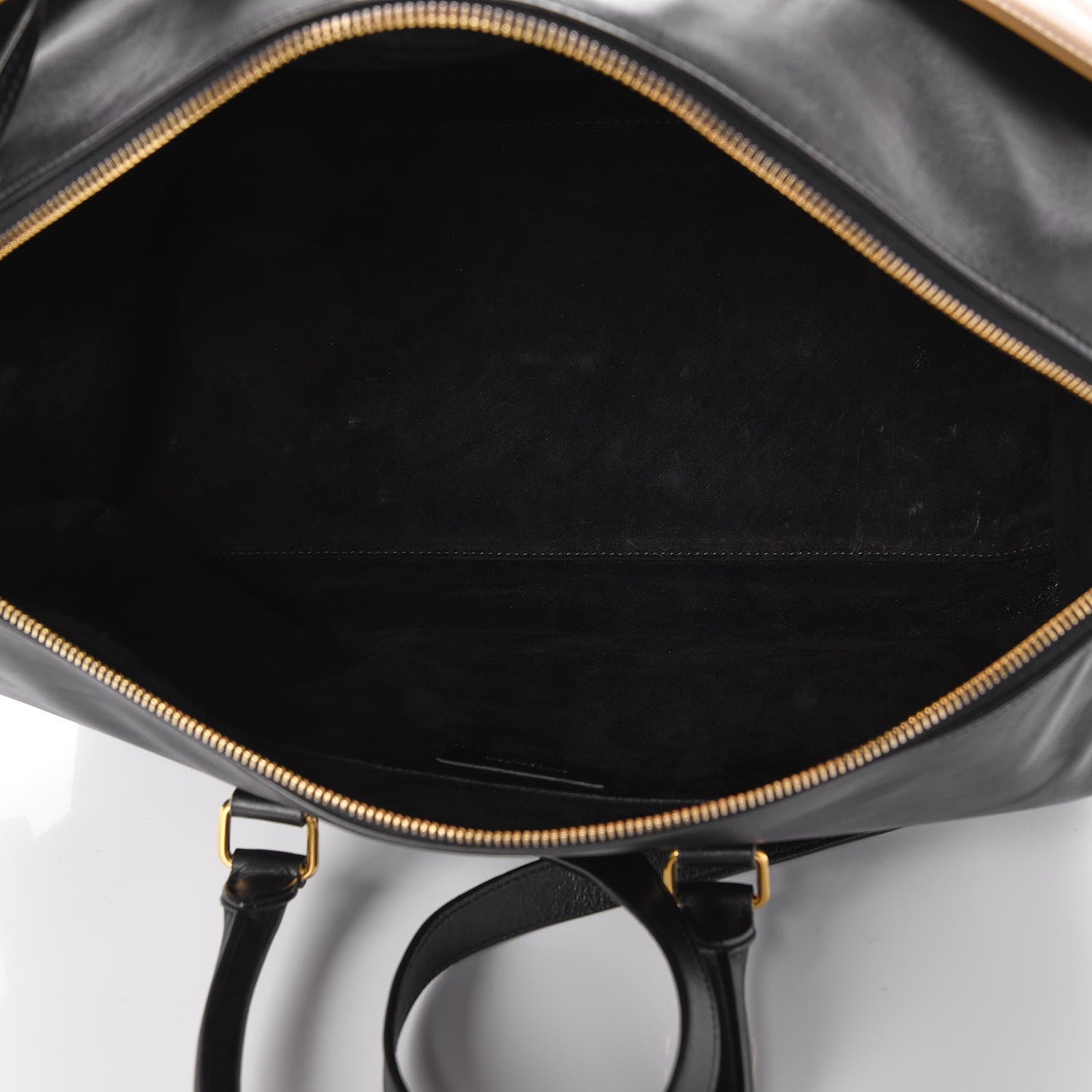Saint Laurent Smooth Calfskin Bi-Color Duffle 12 Beige Black 5 of 7