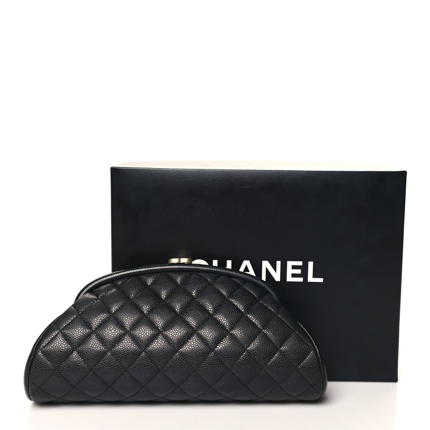 Caviar Quilted Timeless Clutch Black