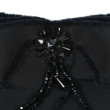 Gucci Grosgrain Crystal Bow Brooch Black 3 of 5
