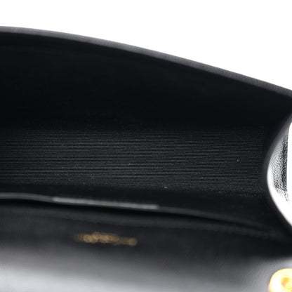 Saint Laurent Grain De Poudre Small Monogram Kate Satchel Black 5 of 11