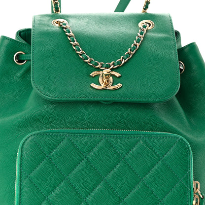 Chanel Caviar Quilted Business Affinity Backpack Green 8 of 11