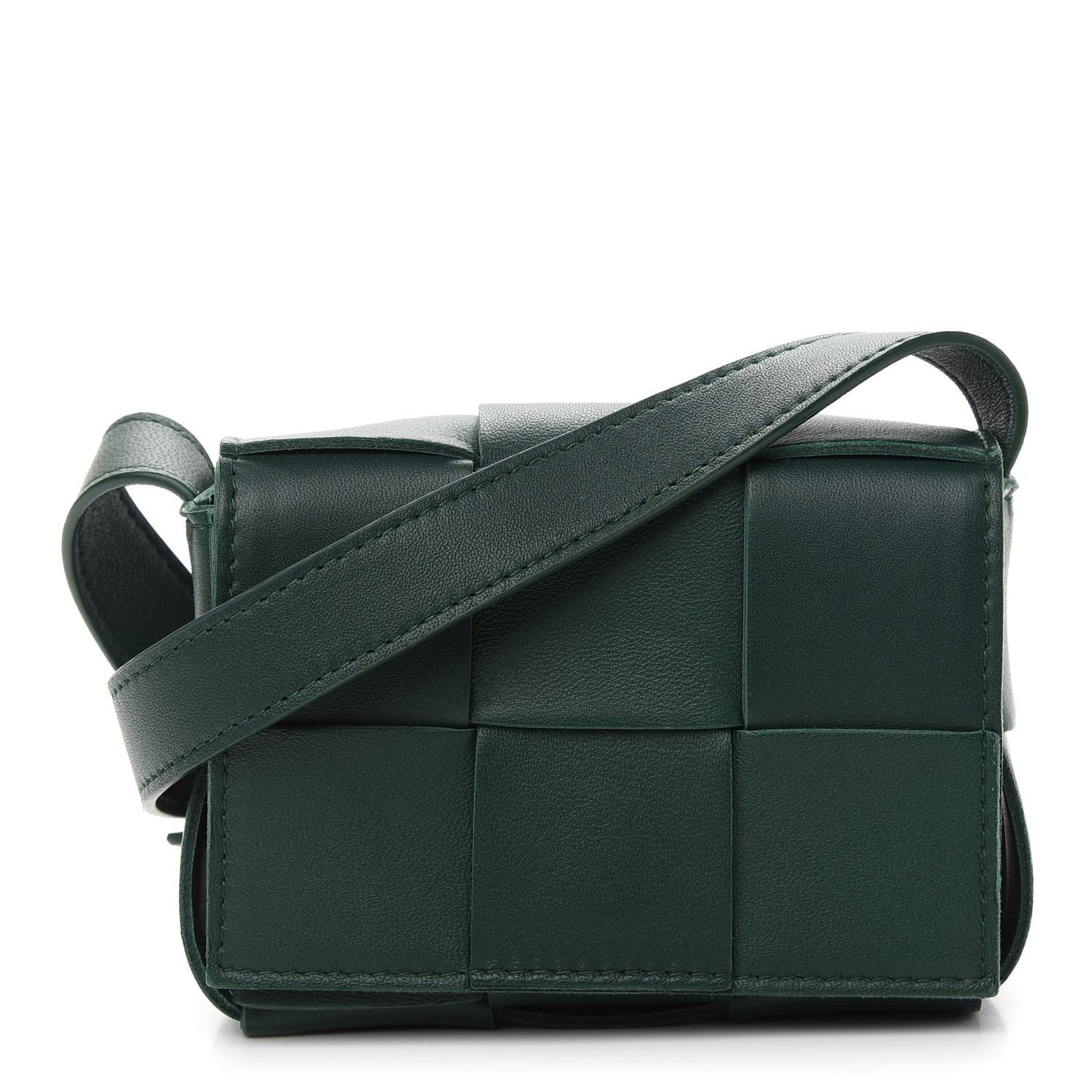 Lambskin Maxi Intrecciato Extra Mini Cassette Crossbody Bag Raintree