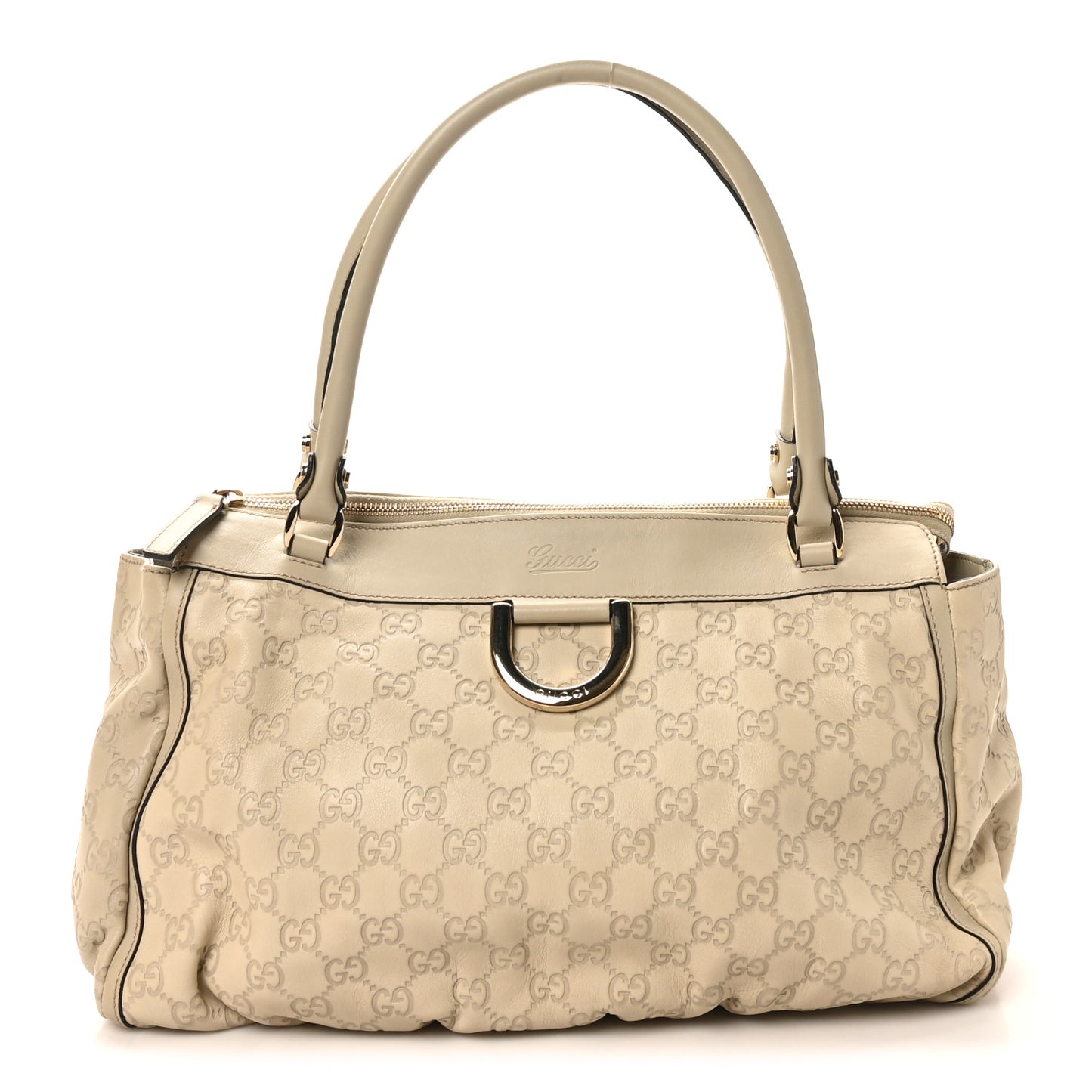Guccissima D Gold Tote White