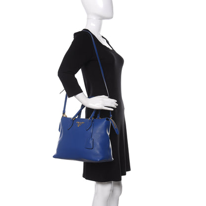 Prada Vitello Daino Shopping Tote Azzurro 2 of 9