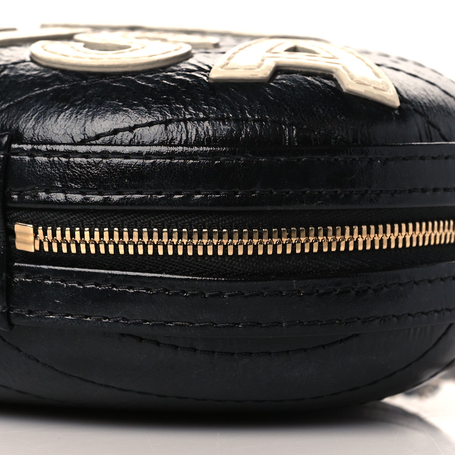 Chanel Lambskin Embroidered Chevron Quilted La Pausa Tassel Clutch Black 10 of 10