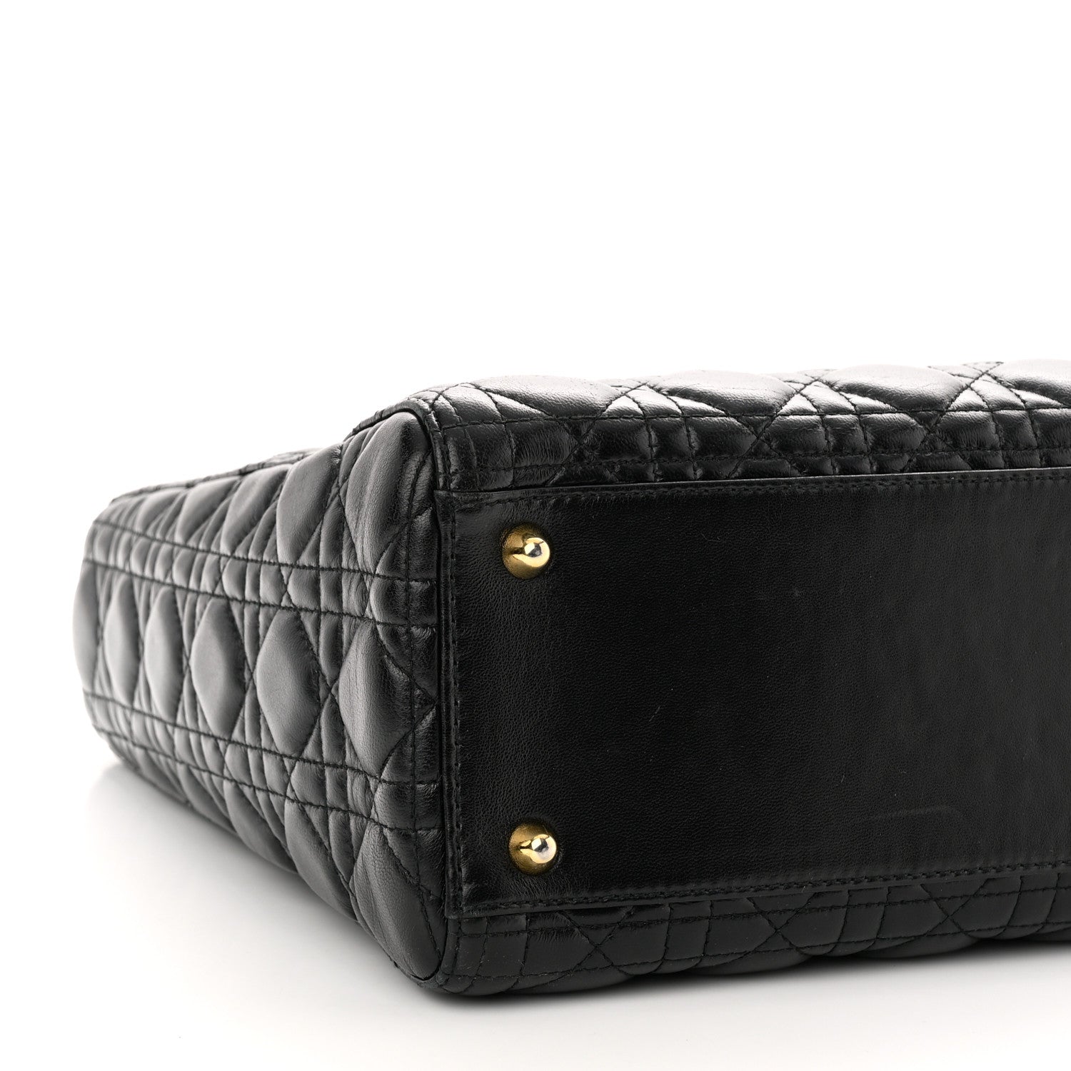 Christian Dior Lambskin Cannage Large Lady Dior Black 9 of 10