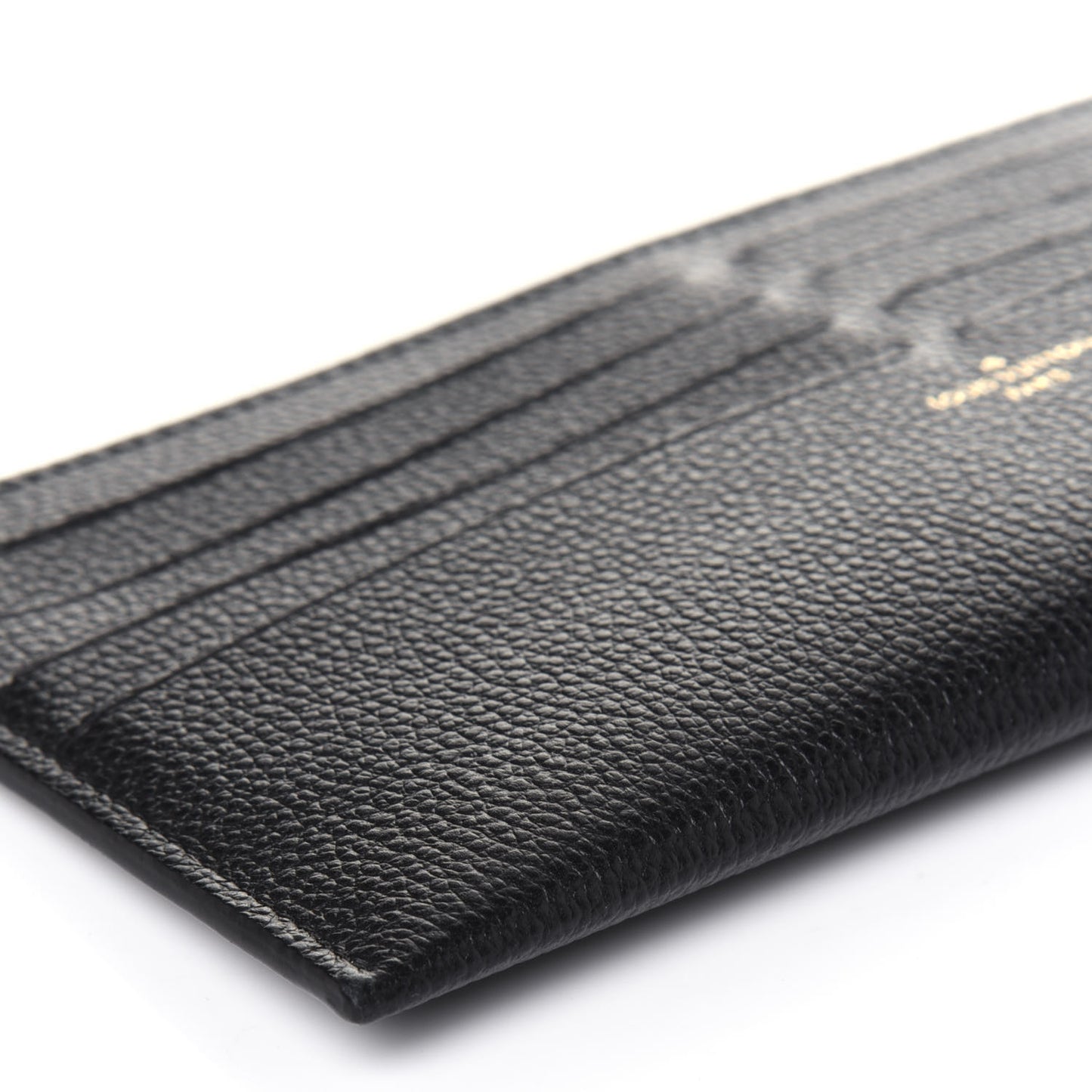 Calfskin Felicie Chain Wallet Card Holder Insert Black
