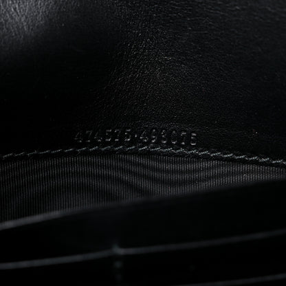 Gucci Calfskin Matelasse GG Marmont Chain Wallet Black 7 of 14