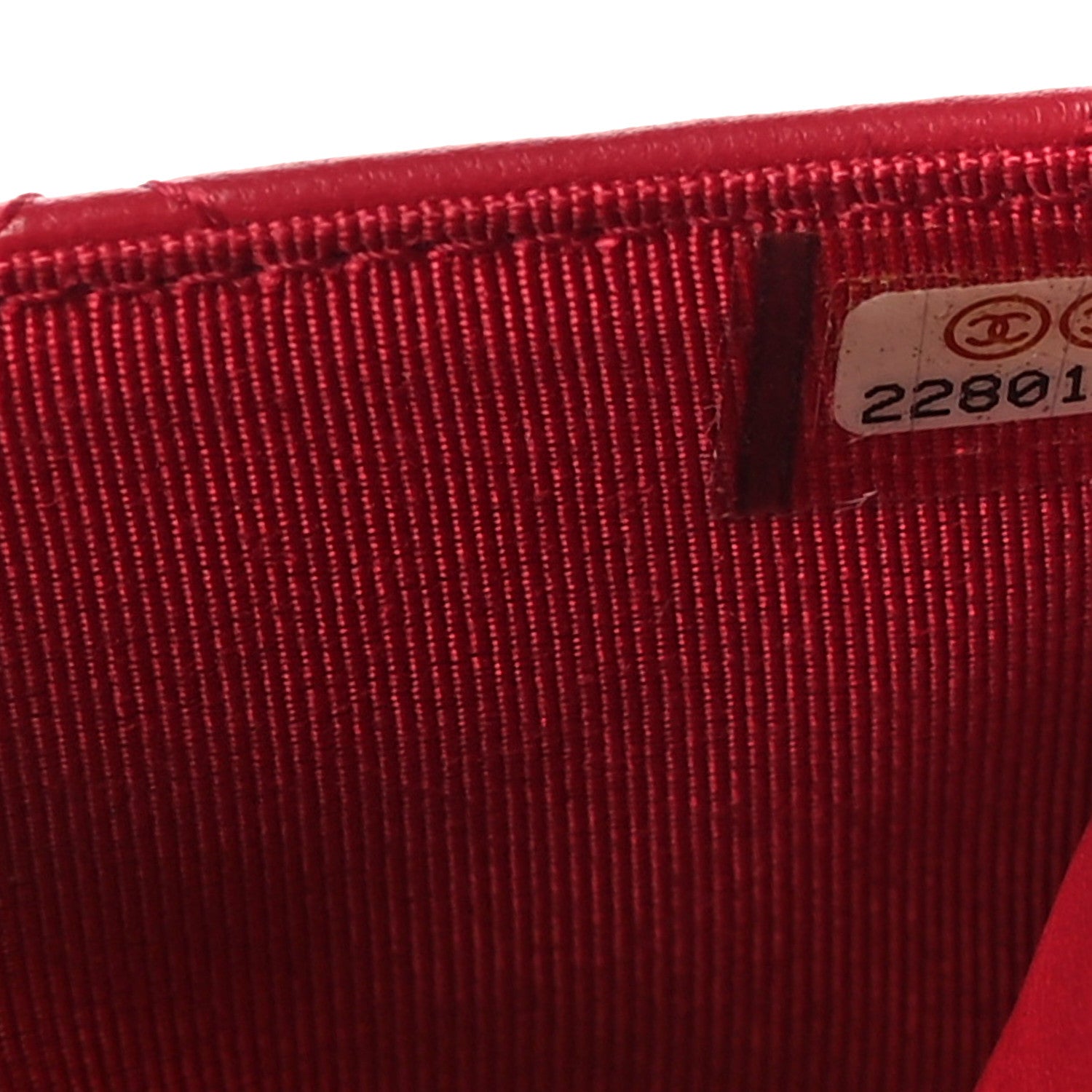 Chanel Lambskin Quilted Wallet on Chain WOC Red 7 of 19