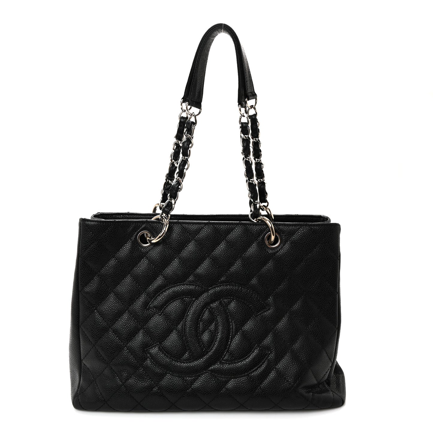 Caviar Quilted Grand Shopping Tote GST Black