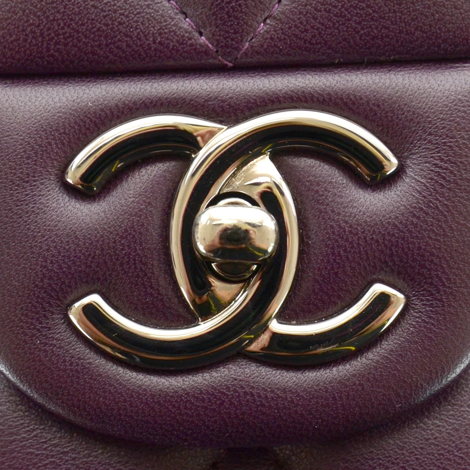 Chanel Lambskin Quilted Maxi Flap Plum 5 of 11