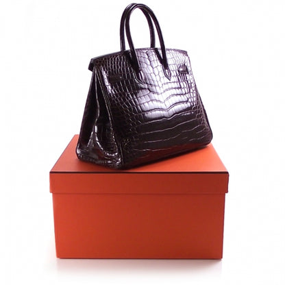 Hermes Crocodile BIRKIN 35 Burgundy 3 of 13