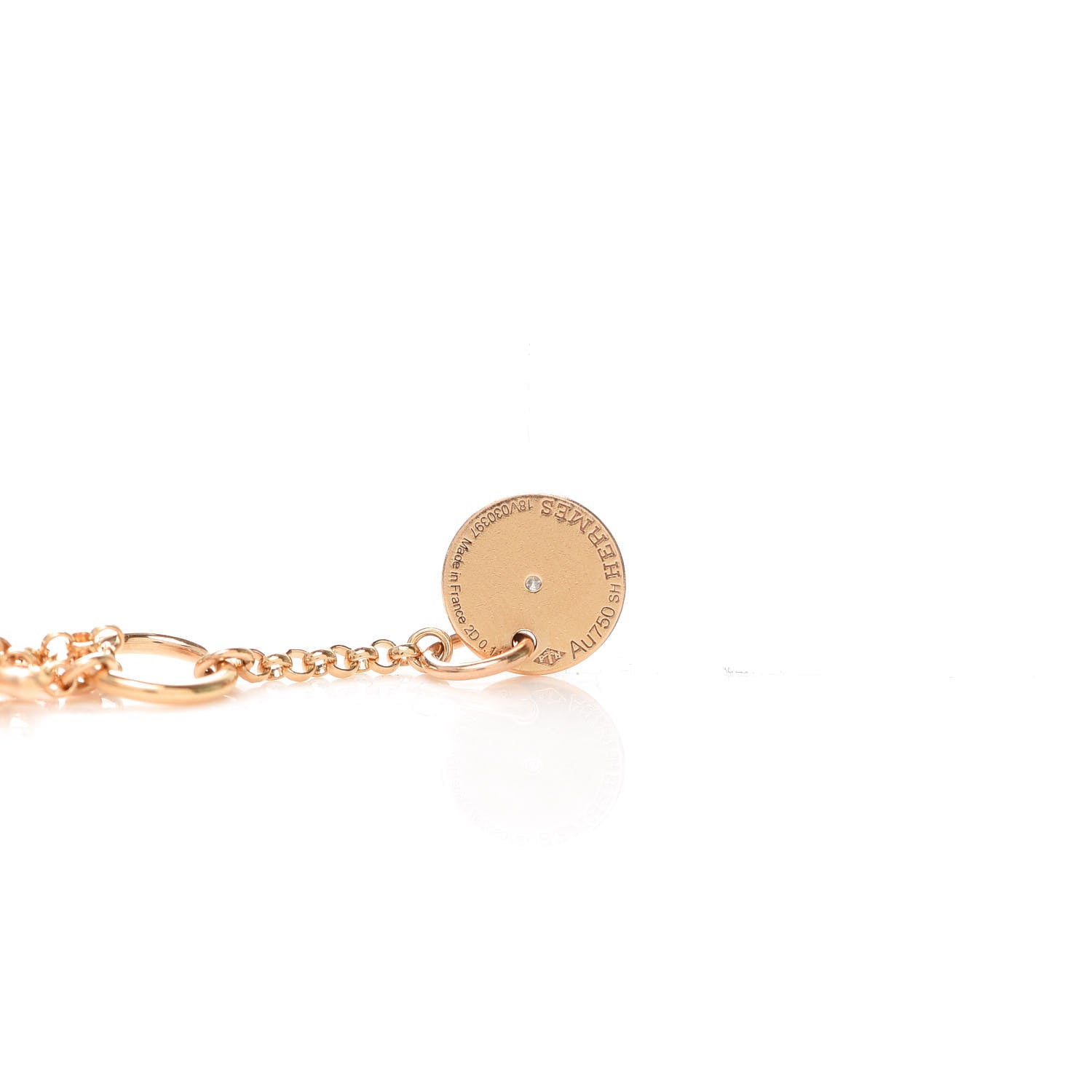 Hermes 18K Rose Gold Diamond Gambade Bracelet SH 5 of 5