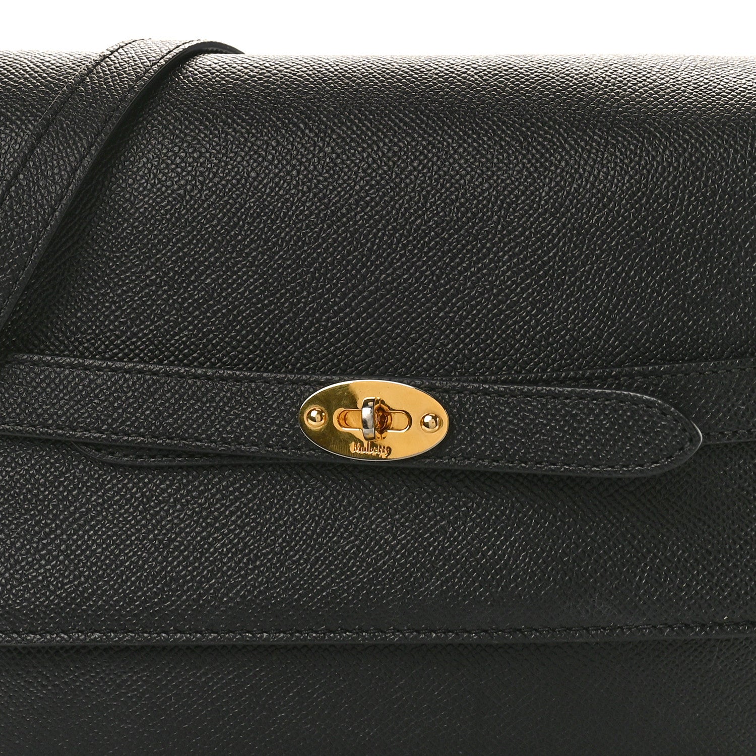 Mulberry Small Classic Grain Calfskin Belted Bayswater Satchel Black 8 of 11