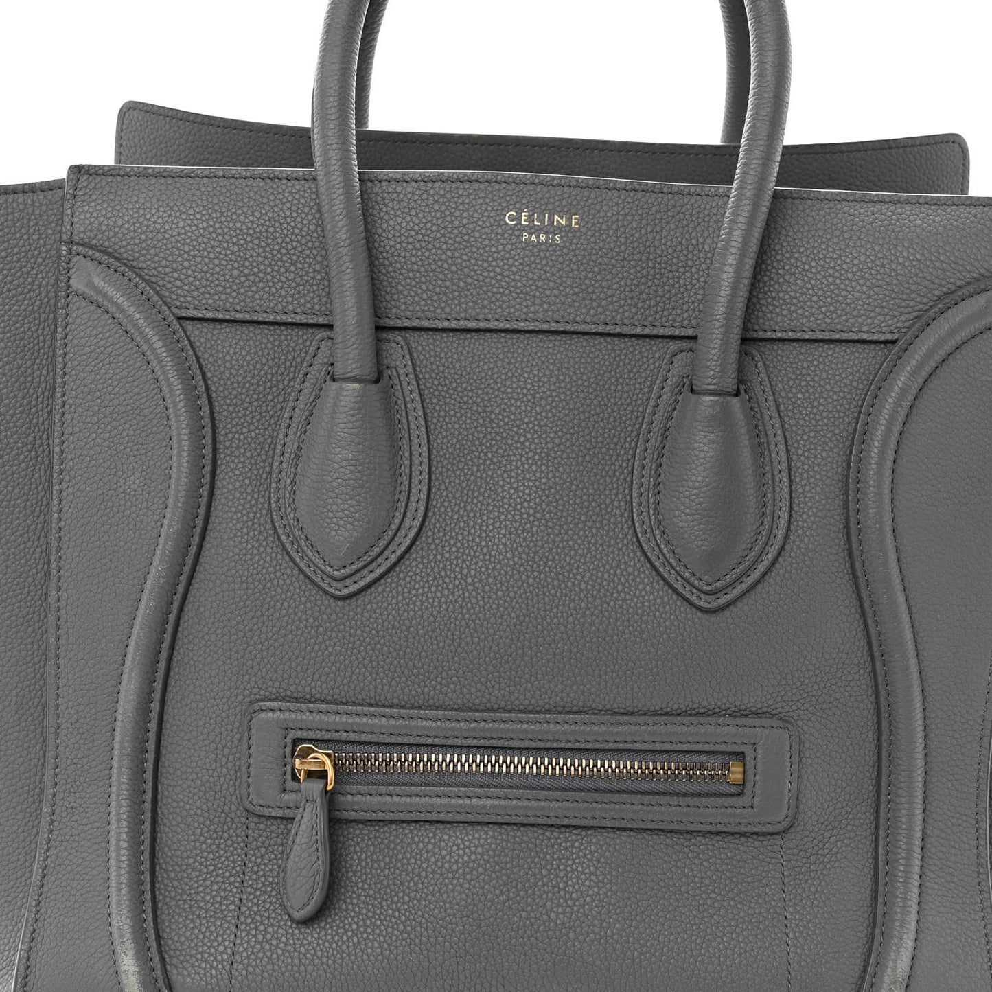 Drummed Calfskin Mini Luggage Kohl