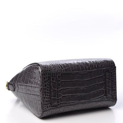 Givenchy Calfskin Crocodile Embossed Mini Antigona Storm Grey 3 of 9